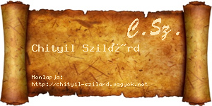 Chityil Szilárd névjegykártya