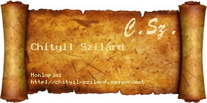 Chityil Szilárd névjegykártya