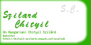 szilard chityil business card
