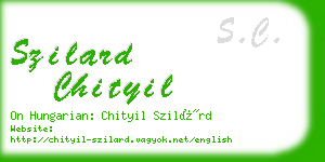 szilard chityil business card